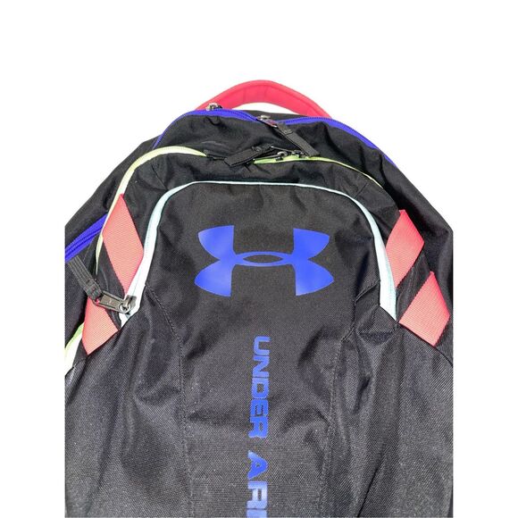 Under‎ Armour Hustle 3.0 Backpack, Black/Black/Constellation Purple, One Size - Picture 2 of 6